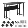 Mesa plegable Maclean, negra, portátil 100x58 cm, máx. 50 kg, MC-126 B