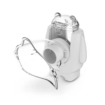 Nebulizador ultrasónico portátil neno Atemo 36 / 5 000 — a batería/USB, para niños, incluye boquilla y mascarilla infantil