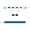 Hub USB-C HYPER HyperDrive Flex HD5200BUGL — 4 puertos, azul