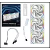 Lian Li UNI FAN SL Wireless 120 ARGB PWM ventilador para caja, 120 mm, pack de 3 con controlador, blanco