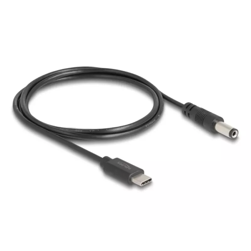 Cable de alimentación USB Type-C DeLOCK 1 m 5,5 x 2,1 mm conector macho 5 V 1,5 A
