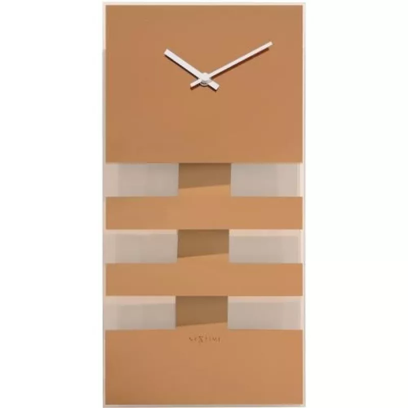 NeXtime Reloj de pared 2855co Bold Stripes, 38x19 cm, pared, cobre