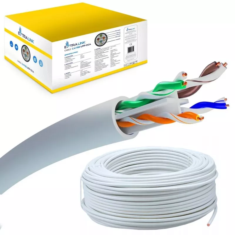 Cable de par trenzado Extralink CAT6 UTP V2 Indoor 305M