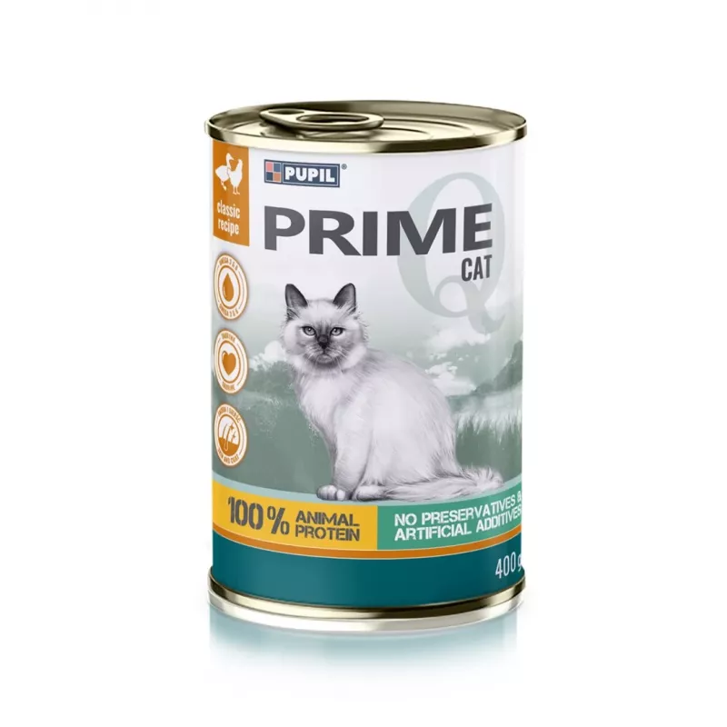 PUPIL Prime rico en pollo y pato - Comida húmeda para gatos - 400 g