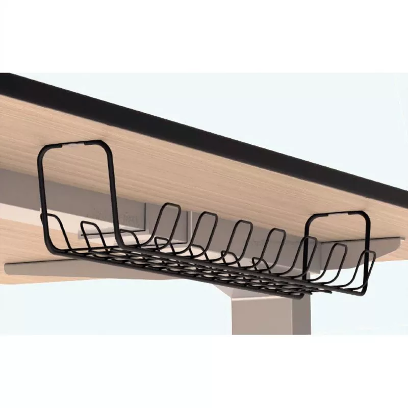 ROTRONIC-SECOMP Roline - cable - organizador - rejilla - montaje bajo mesa - negro (pack de 2)