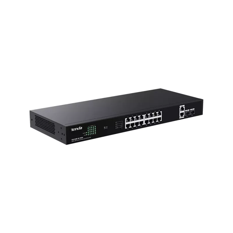 Switch TENDA TEG1120P-16-150W PoE+ Gigabit 16x 1Gb/s, 135W presupuesto PoE