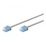 Cable de red Goobay CAT 6A ultra flexible slim U/UTP Gris - conector extra corto (74219)