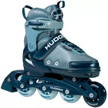Patines en línea HUDORA Leon 2.0, talla ajustable 29–32, azul/gris