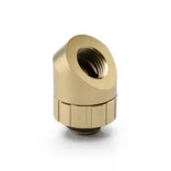 Racor giratorio acodado de 45° BitsPower Artemis – Stardust Gold