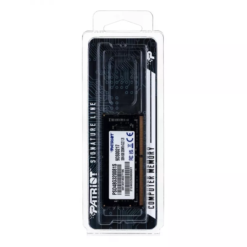 Patriot PSD48G320081S Signature Line SO-DIMM, 8GB, 3200MHz, DDR4, CL22, 1.2V