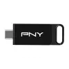 PNY Elite, 128 GB, USB Type-C, 3.2 Gen 1 (3.1 Gen 1), 120 MB/s, Dia, Negro