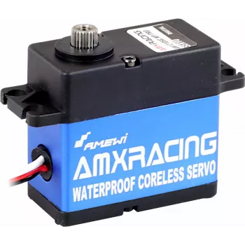 Amewi Servo estándar AMXRacing AM1210SG WP PRO Servo analógico Material de engranajes: Steel (28455)