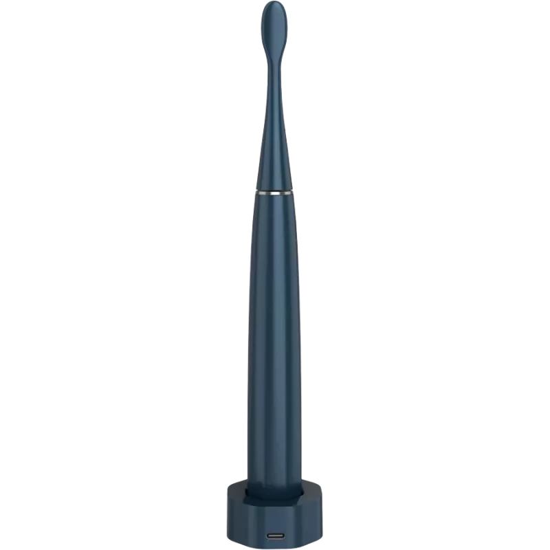 Cepillo de dientes eléctrico, Azul marino, 3 cabezales de cepillo, 1400mAh, función: suave, limpieza, masaje, blanco, frotado