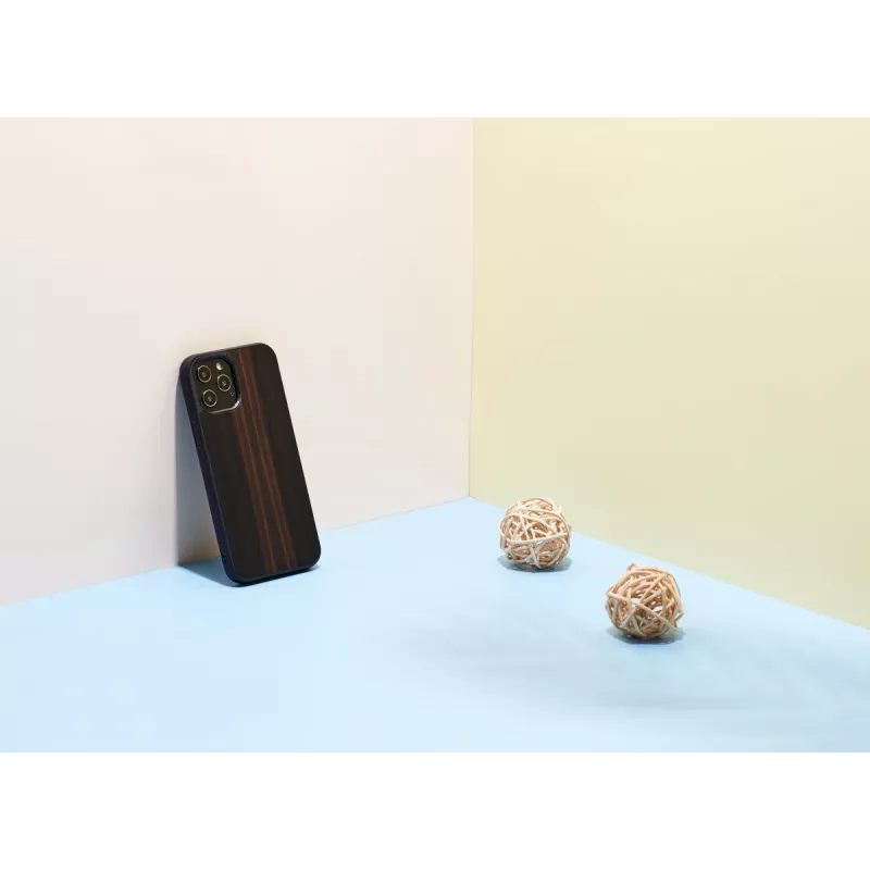 Funda para móvil man and wood para iPhone 12 / 12 Pro — ébano negro