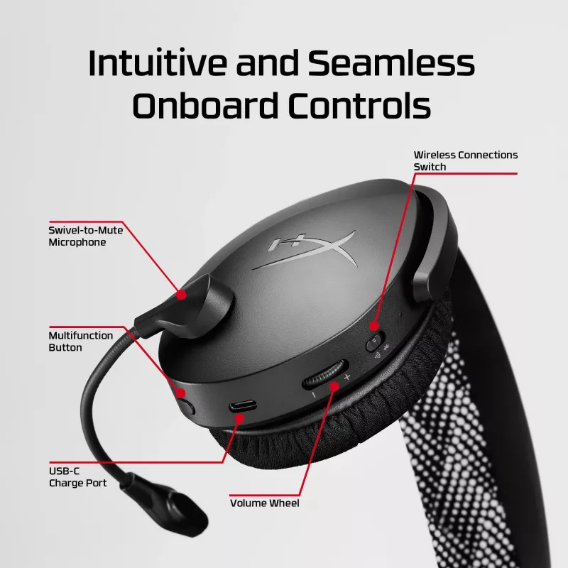 HyperX Cloud Jet - Auriculares gaming inalámbricos (Negro)