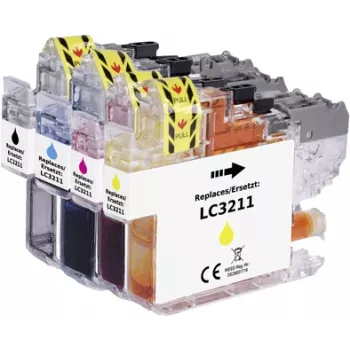 Renkforce pack combinado de tinta sustituye a Brother LC-3211 (LC3211VALDR) compatible negro, cian, magenta, amarillo RF-I-B-LC3211BKCMY RF-5718882 (RF-5718882)