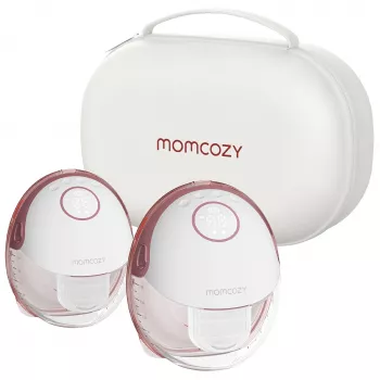 Sacaleches eléctrico doble Momcozy M6, rojo, 180 ml