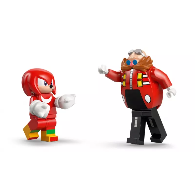 Set de juguete de construcción LEGO Sonic the Hedgehog 77005 Knuckles vs Dr Eggman Egg Crusher Mech, 350 piezas, edad 8+