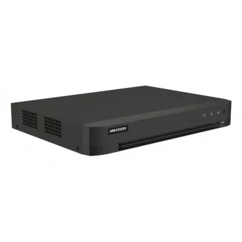 DVR Hikvision Pro Series 8 canales 5 MP 1U H.265 AcuSense, 8 entradas, Gigabit Ethernet, disco duro 12 TB, 12 V, 24 W