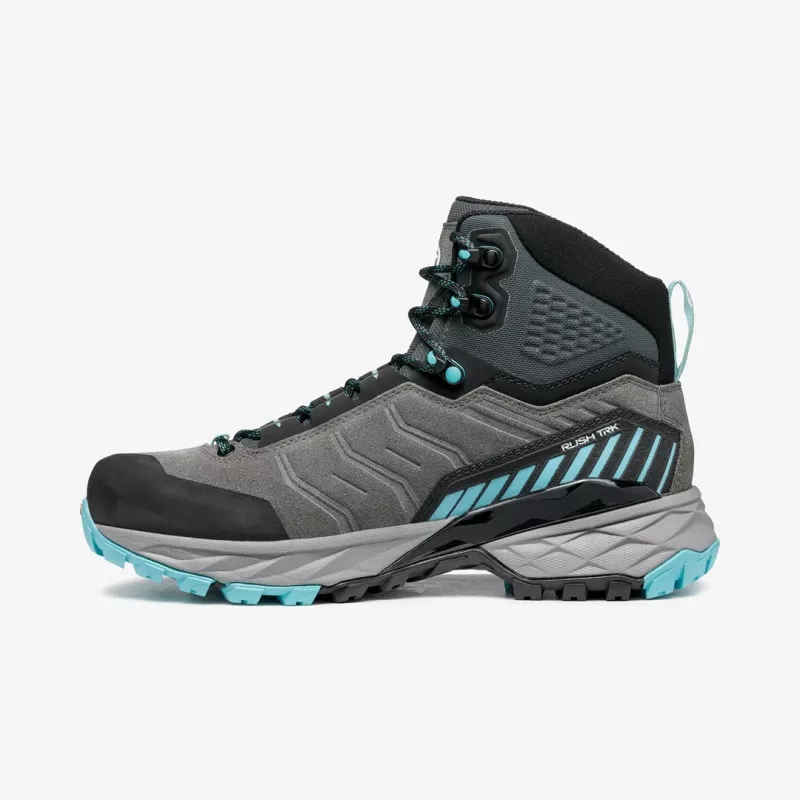 Scarpa Rush TRK GTX Woman zapatillas de senderismo para mujer, talla 38, Midgray/Aqua