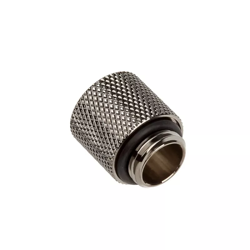 Adaptador Bitspower G1/4 pulgadas macho a G1/4 pulgadas hembra - 15 mm, negro brillante