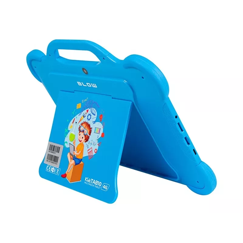 BLOW KidsTAB10 4G tableta, 10,1 pulgadas FHD 1920x1200, octa-core T606 1,6 GHz, 4 GB RAM, 64 GB, Android 12, LTE, GPS, con funda, azul