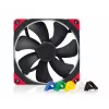 Ventilador de carcasa Noctua NF-A14 PWM chromax.Black.swap de 140 mm, 12V, 300–1500 RPM, PWM, 140,2 m³/h, 24,6 dB