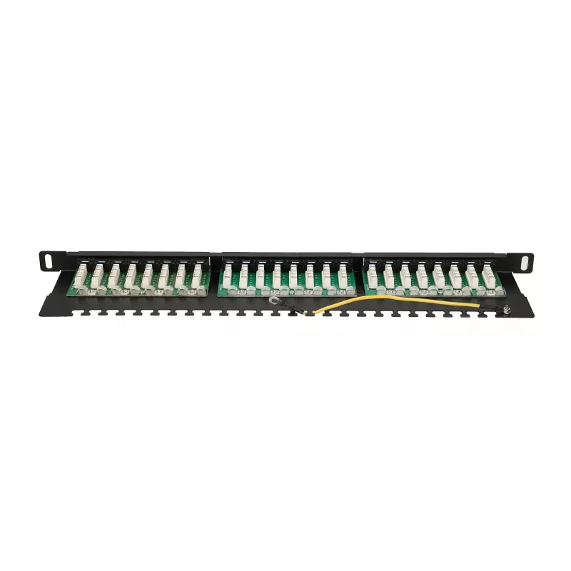 Patch panel Extralink CAT6 UTP 0.5U 24 puertos