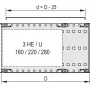 Schroff 24560055 placa de cubierta EMC universal, 84 HP, 415 mm de profundidad, 2 uds.