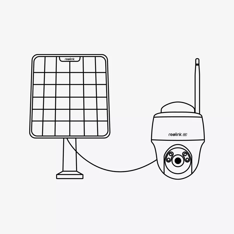 Cámara IP Reolink ARGUS PT 5MP Type-C negra alimentación por batería
