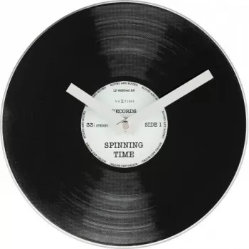 Reloj NeXtime 5163 Little Spinning Time, Ø20 cm, pared, negro