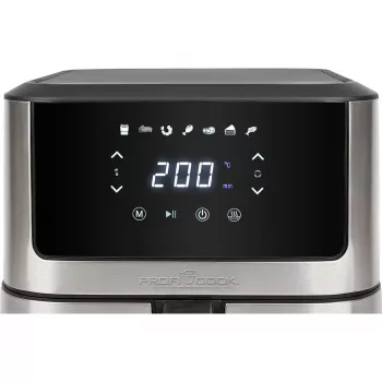 ProfiCook PC-FR 1269 H freidora, individual, 8 l, de pie, 1800 W, freidora de aire, negro, acero inoxidable