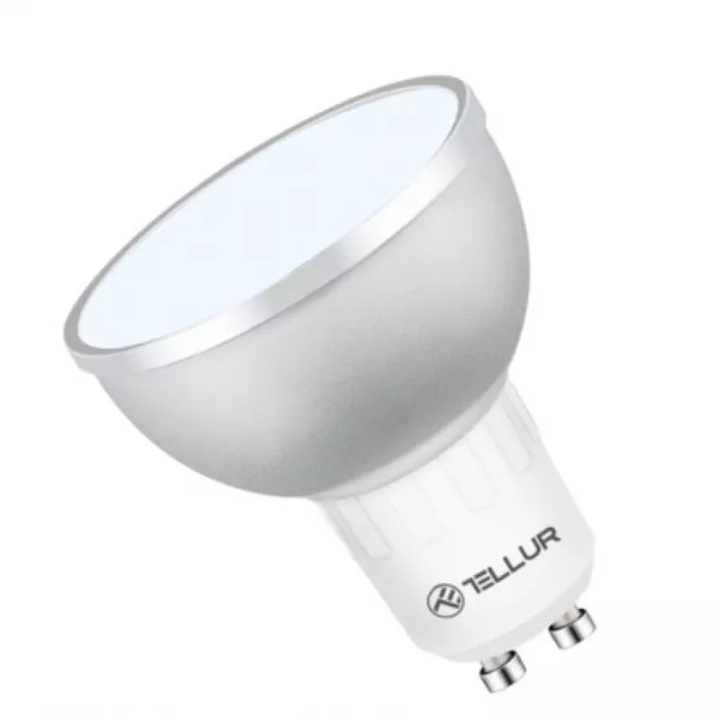Bombilla inteligente LED Tellur GU10 5W RGB regulable – casquillo GU10, 5 W, RGB, control inteligente