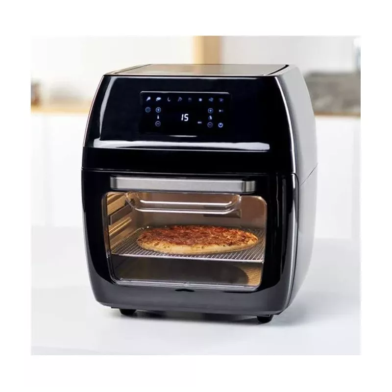 Freidora de aire Black & Decker BXAFO1200E — 12 L, 1700 W, control táctil, 40–200 °C, asador giratorio, hornear y freír