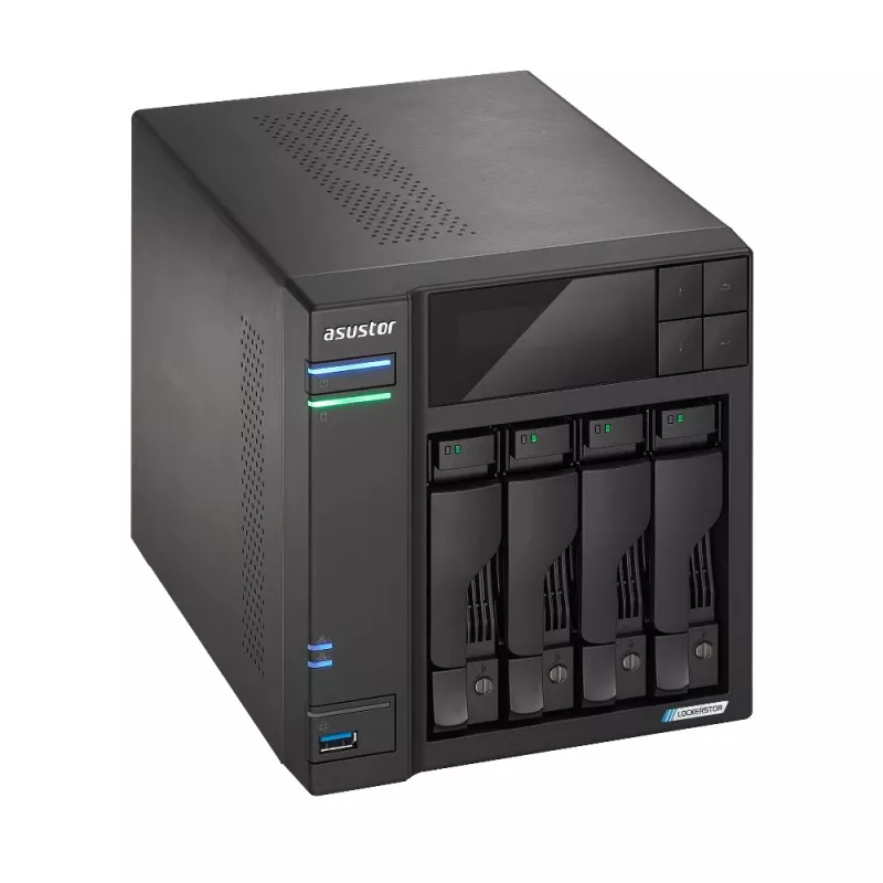 Asustor LOCKERSTOR 4 Gen2 (AS6704T) NAS sobremesa Intel® Celeron® N N5105 4 GB DDR4 0 TB ADM negro