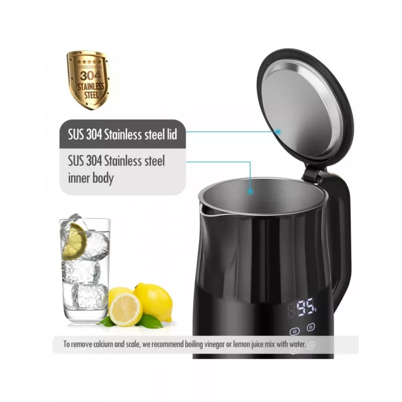 Hervidor eléctrico Forme FKG-3017 1,7L 2200W negro