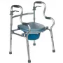Andador de rehabilitación REHA FUND RF-133 3en1, estructura de aluminio/acero, altura ajustable 81–99 cm, 2 ruedas, asiento, carga máx. 100 kg
