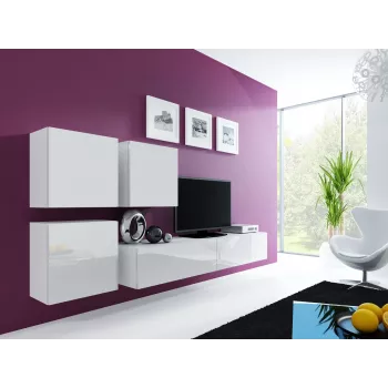 Armario Cama Square VIGO 50/50/30 blanco/blanco brillo