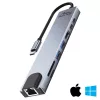HUB USB MEDIA-TECH 8 EN 1 GIGA LAN HUB MT5046