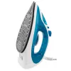 Plancha de vapor Esperanza EHI002 Slider, 2200 W, suela cerámica, vapor vertical, blanca/azul