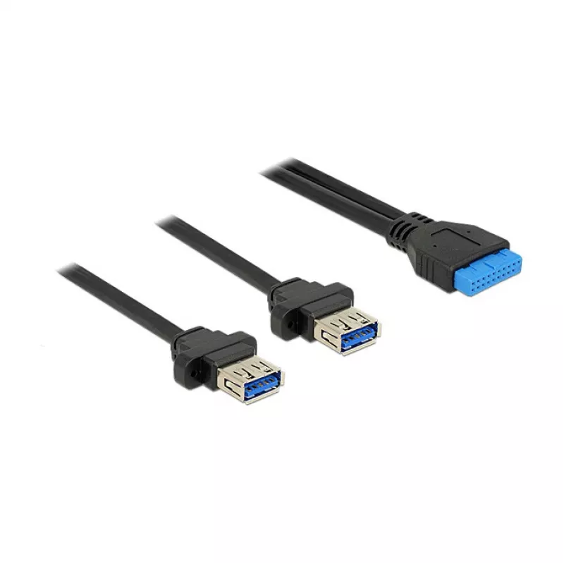 Cable USB DeLOCK 85244 0,8 m negro
