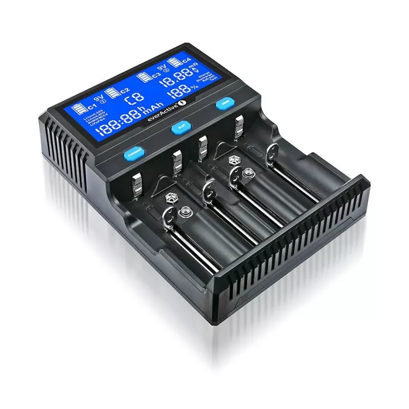 Cargador everActive UC-4200 para baterías cilíndricas Li-ion y Ni-MH