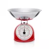 Báscula de cocina mecánica ETA ETA577790030 — capacidad 5 kg, precisión 25 g, superficie de acero inoxidable, carcasa blanca
