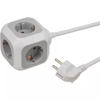 Brennenstuhl 1150090 cable alargador 1,4 m 4 salidas de corriente para interior blanco (1150090)