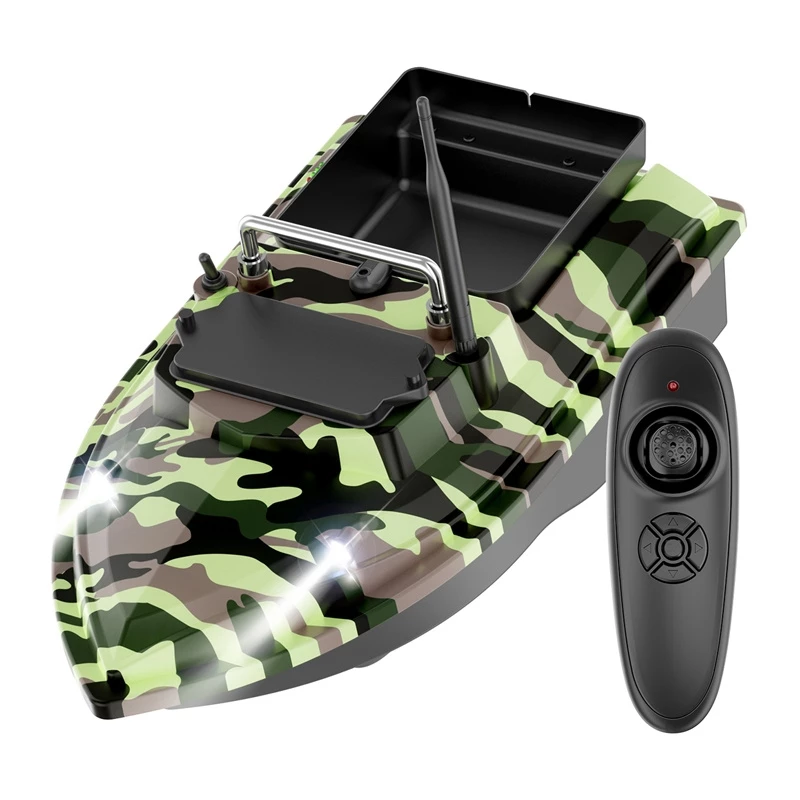 Barco cebo Flytec V050 con batería de 12000mAh, verde camo — barco cebo por radiocontrol