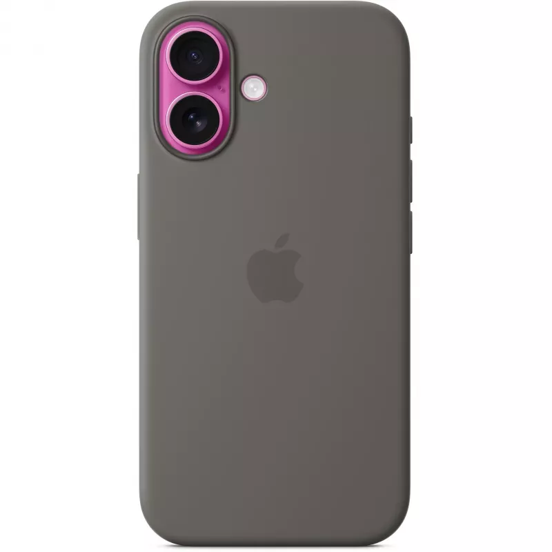 Funda Apple iPhone 16 Silicon Case con MagSafe gris piedra