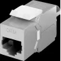 Goobay módulo Keystone RJ45 CAT 6A, STP, schlank-Line - tipo cocodrilo, regleta de conexión para montaje LSA (sin herramienta) (79448)
