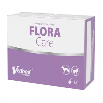 Vetfood VetFood FloraCare Cápsulas antidiarreicas para perros y gatos, 60 cápsulas, sin azúcar, sin conservantes