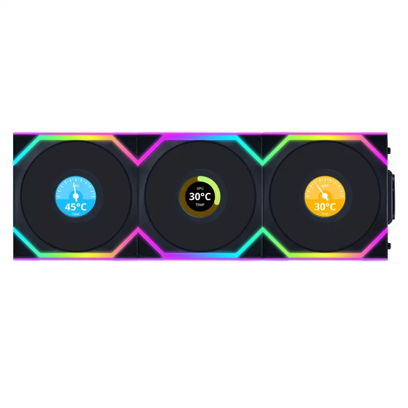 Lian Li UNI FAN SL Wireless LCD 120 negro 3 uds.