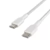 Cable trenzado USB-C a USB-C 1 m blanco